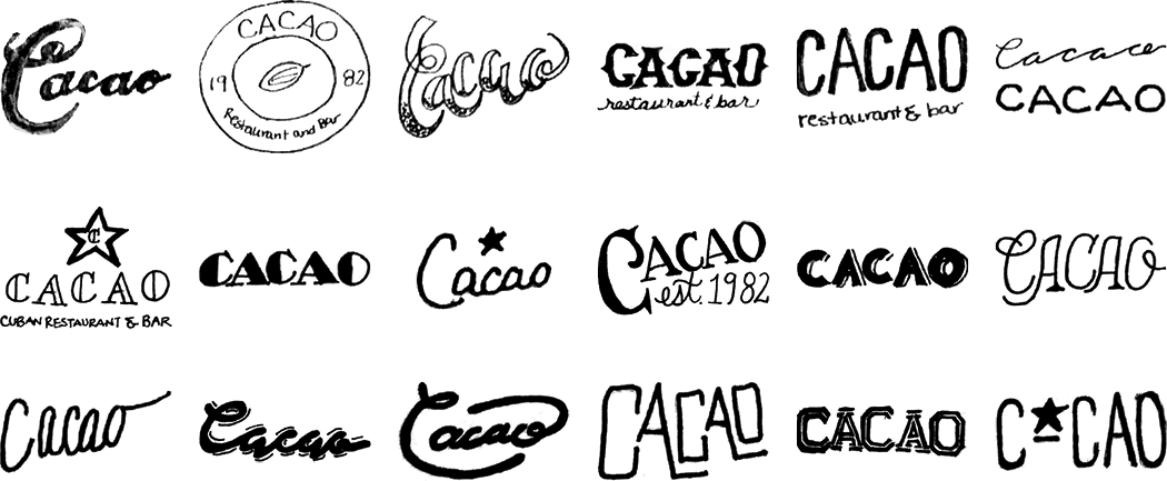 Cacao Logo Sketches