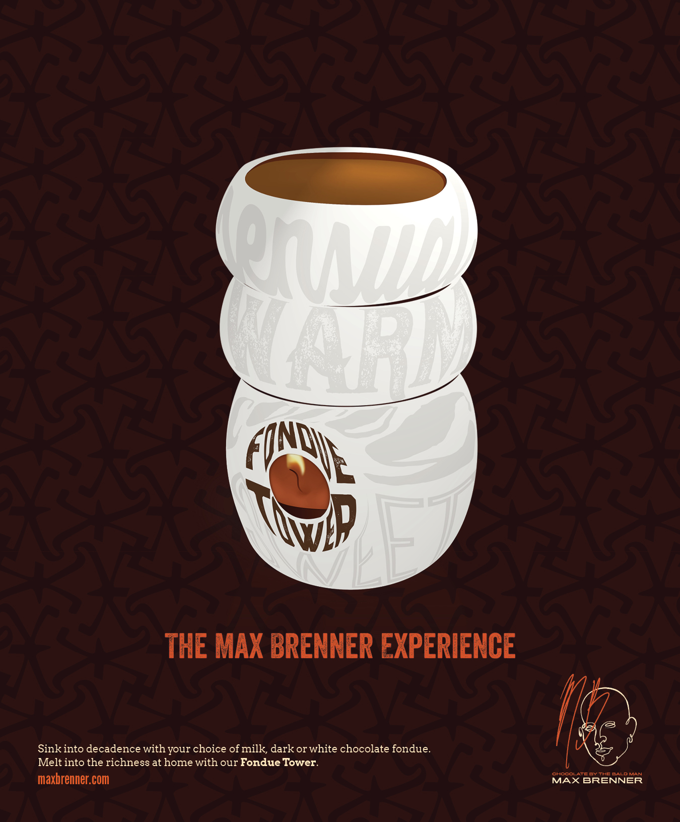 Max Brenner Fondue Tower Ad